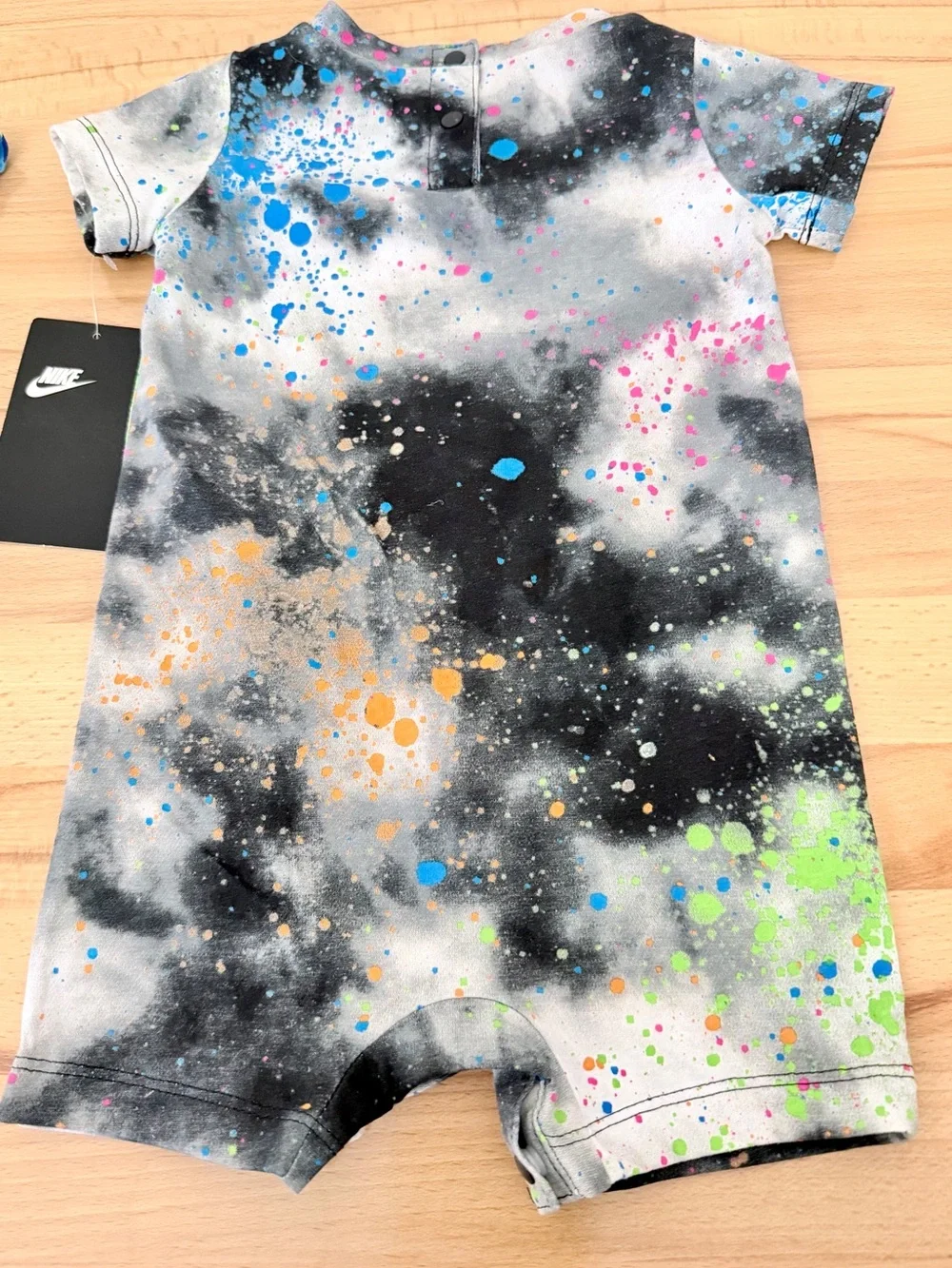 Nike Multi-Color Tie-Dye Splash Baby Romper